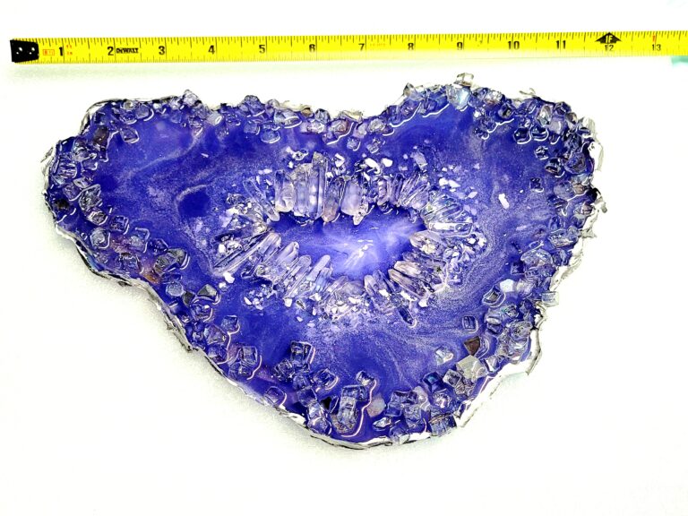 Resin Geode with Quartz Crystals