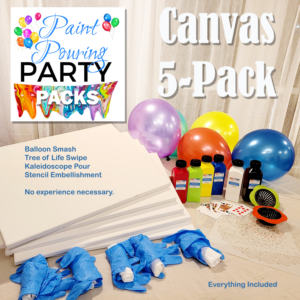 Paint Pouring Party Pack Canvas 5 Pack