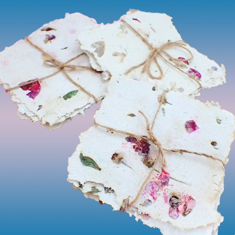 Paper Making with Flowers and Botanical Bits –